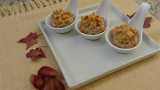 Canapés com souflé de pinhão