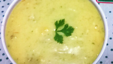 Creme de aipim com frango e queijo