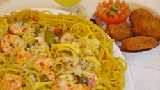 Espaguete de camarão à la Cristina