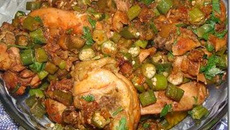 Frango com quiabo a minha moda