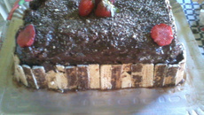 Bolo gelado de morango