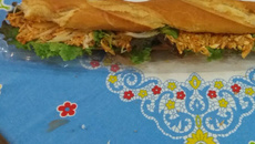 Sanduíche de pão baguete (pão bengala)