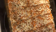 Torta de batata doce com frango