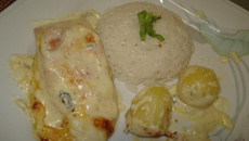 Filé de salmão aos quatro queijos do Rafael Salerno