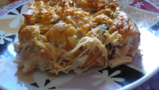 Torta colorida de frango