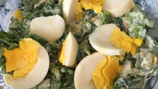 Salada de maionese de folhas