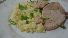 Risoto de alho poró