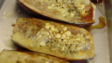 Barquinhos de berinjela