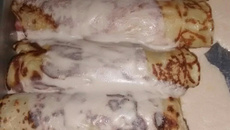 Panqueca de queijo com presunto