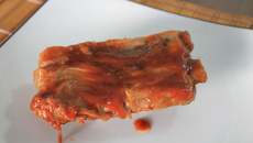 Costelinha com molho barbecue