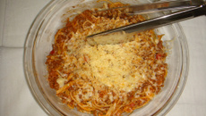 Espaguete com carne moída