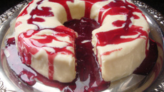 Sorvete quente com groselha