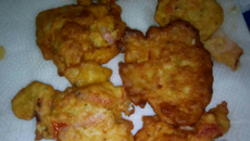 Bolinho de chuchu com bacon