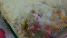 Escondidinho recheado com camarão