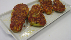 Chuchu recheado com carne moída