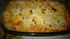 Lasanha de frango molho strogonoff