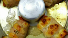 Frango enrolado com queijo branco