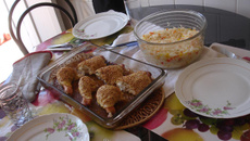 Frango com crosta de castanha de caju