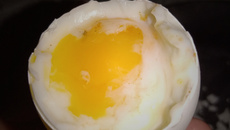 Ovo cozido com gema mole