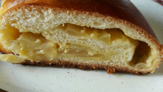 Pão sedução de maçã verde com creme de baunilha