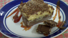 Creme de chocolate e baunilha