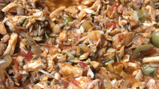 Recheio com a sobra de frango assado