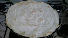 Creme de bananas com suspiro gratinado