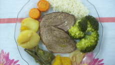 Picanha de forno com legumes