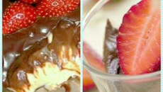 Trufa aberta de morango