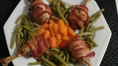 Coxa de frango assada na cerveja