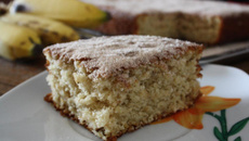 Bolo de banana mascavo