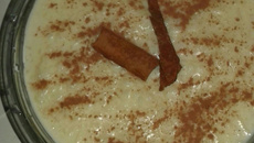 Arroz doce cremoso com leite de coco