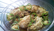 Coxa e sobrecoxa de frango assado