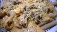 Penne ao estrogonofe