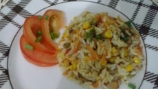 Arroz com sardinha da Greici