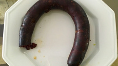 Chouriço suíno no forno