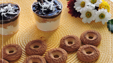 Pavê com rosquinhas de coco