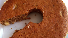 Bolo de banana e aveia