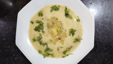 Sopa cremosa de repolho