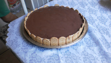 Torta mousse de limão com ganache