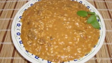 Risoto italiano com iscas de filé
