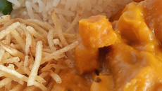 Estrogonofe de moranga com carne de porco