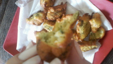 Bolinho de espinafre com batata