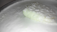 Arroz doce com chocolate branco