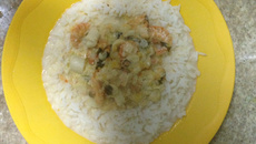 Camarão ao creme de queijo