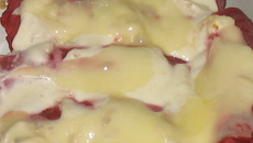 Panqueca de beterraba e frango