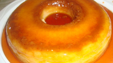 Pudim de pão no micro-ondas