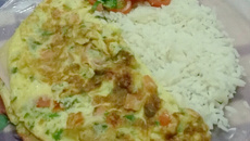 Omelete de presunto e queijo