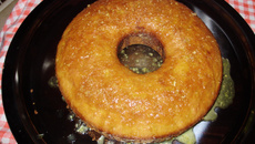 Bolo de gengibre e laranja