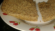 Pão rápido de micro-ondas e de aveia